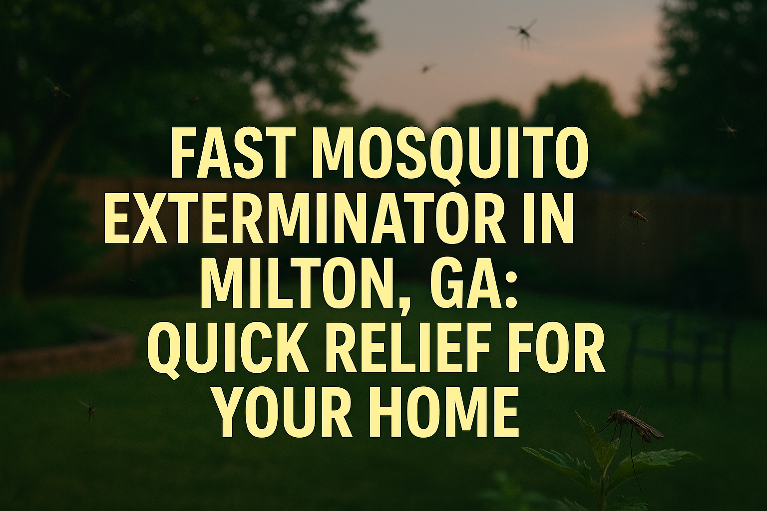 Fast Mosquito Exterminator in Milton, GA