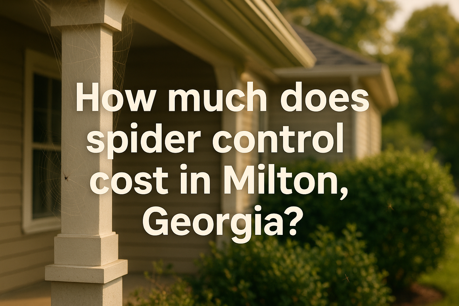 Spider Control Cost in Milton, Georgia