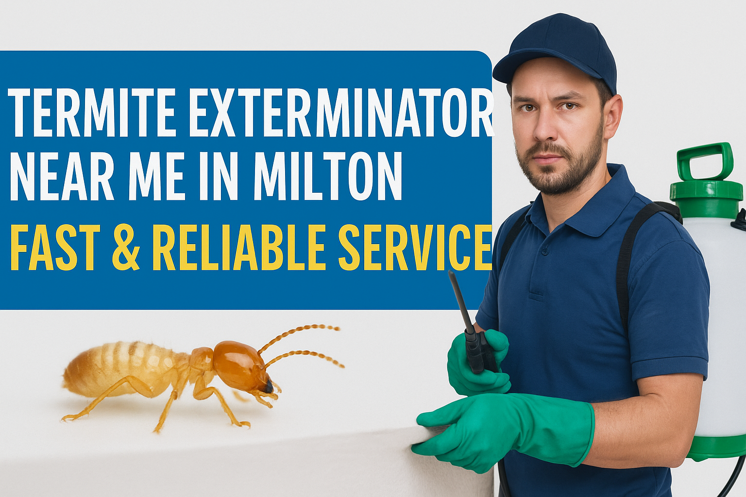 Termite exterminator near me in Milton providing fast and reliable termite control services