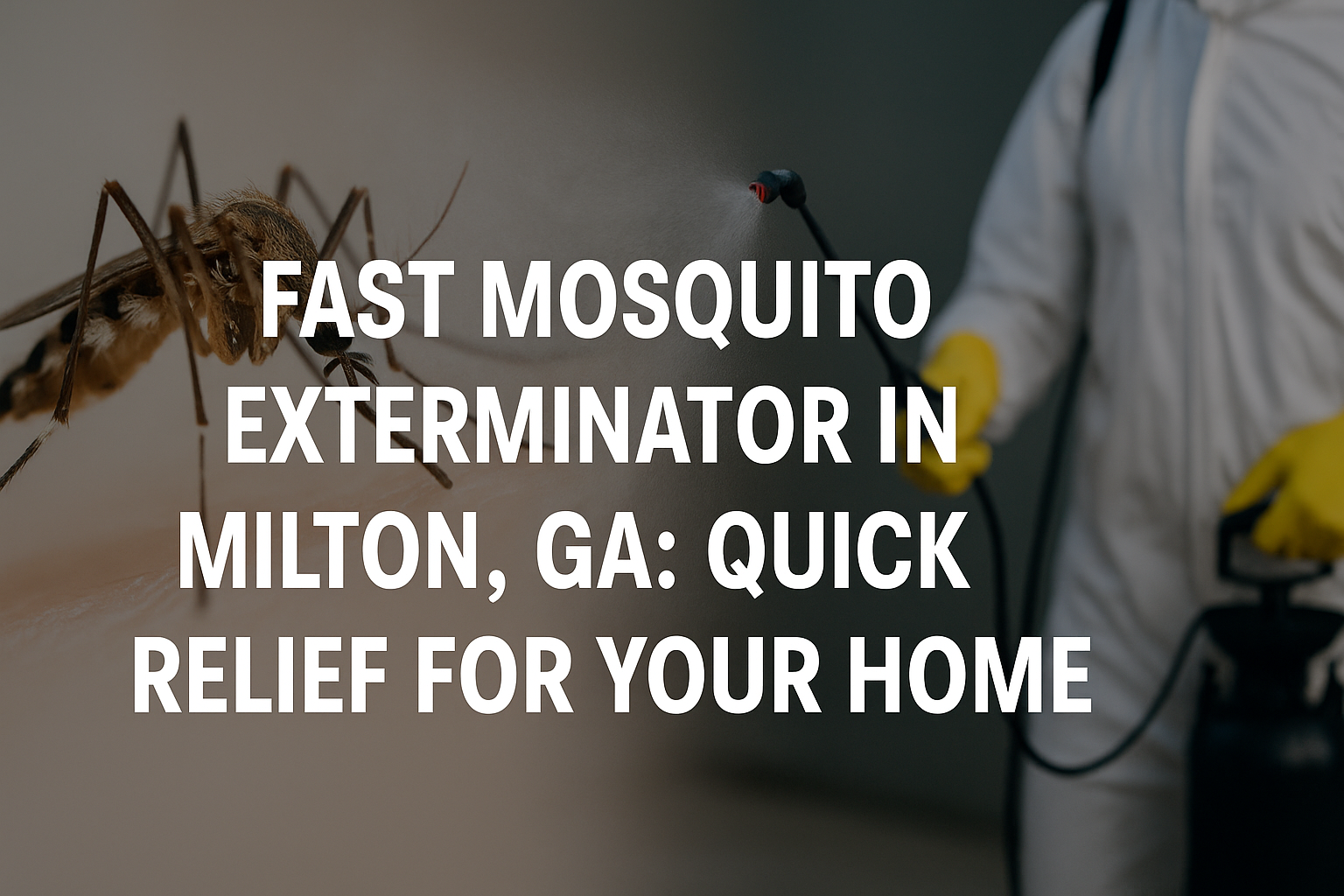 Fast mosquito exterminator spraying home in Milton GA for quick pest relief