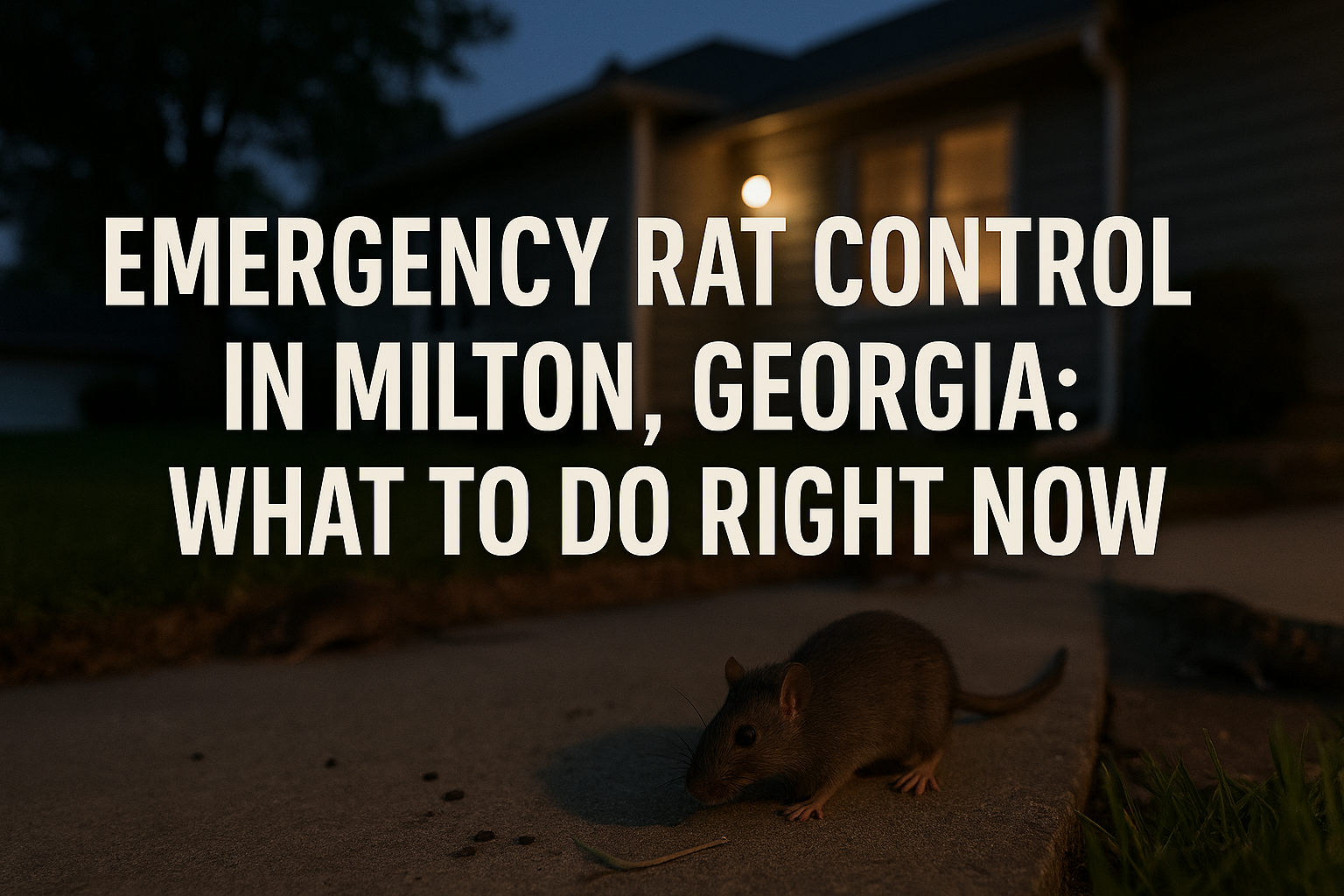 Emergency Rat Control in Milton, Georgia