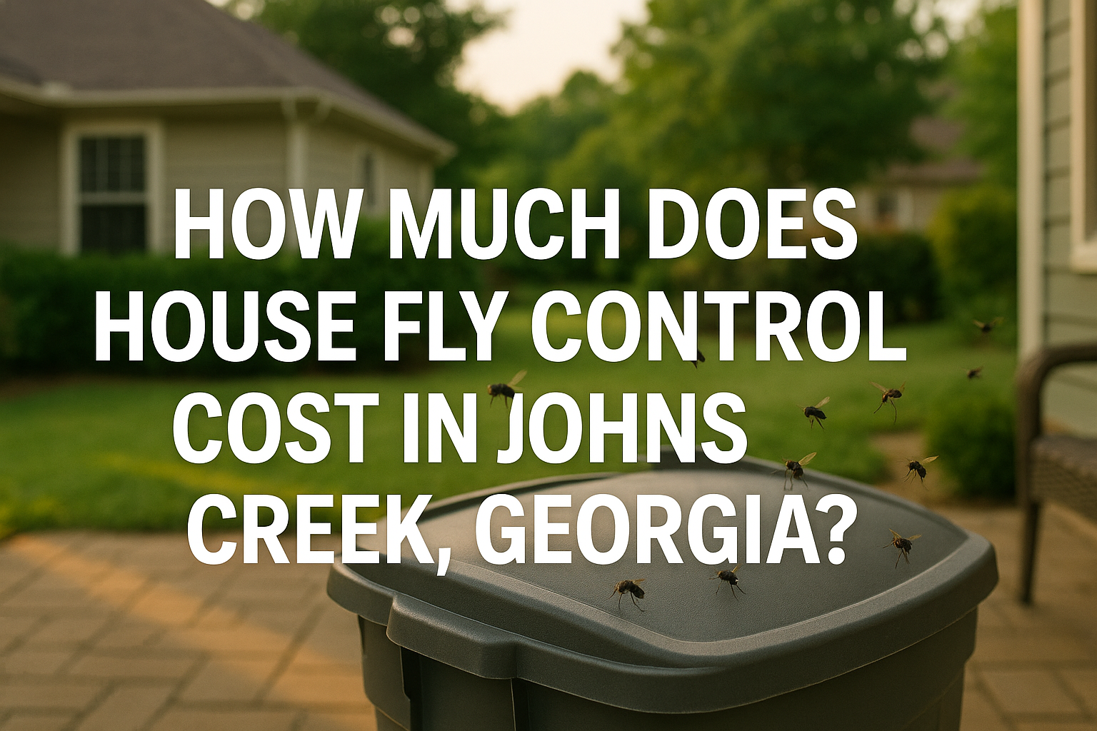 Technician performing house fly control cost and treatment in Johns Creek home
