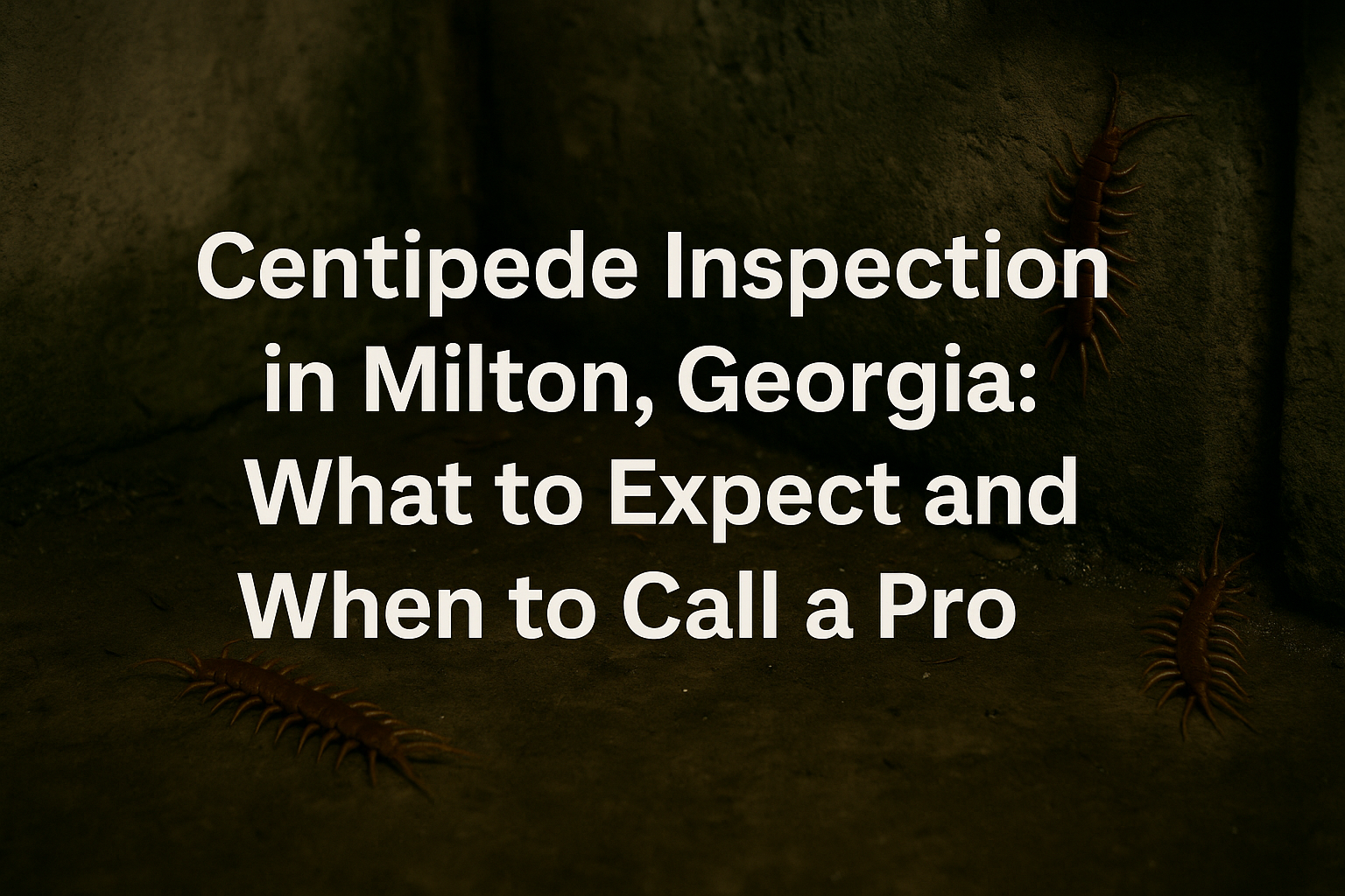 Centipede Inspection in Milton, Georgia: What to Expect and When to Call a Pro