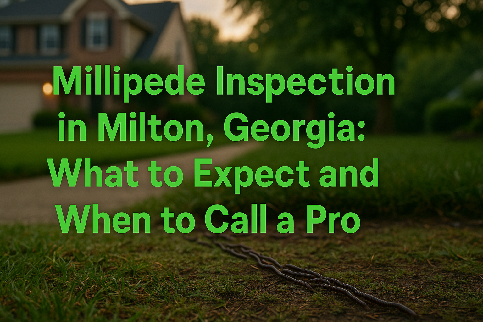 Millipede Inspection in Milton, Georgia
