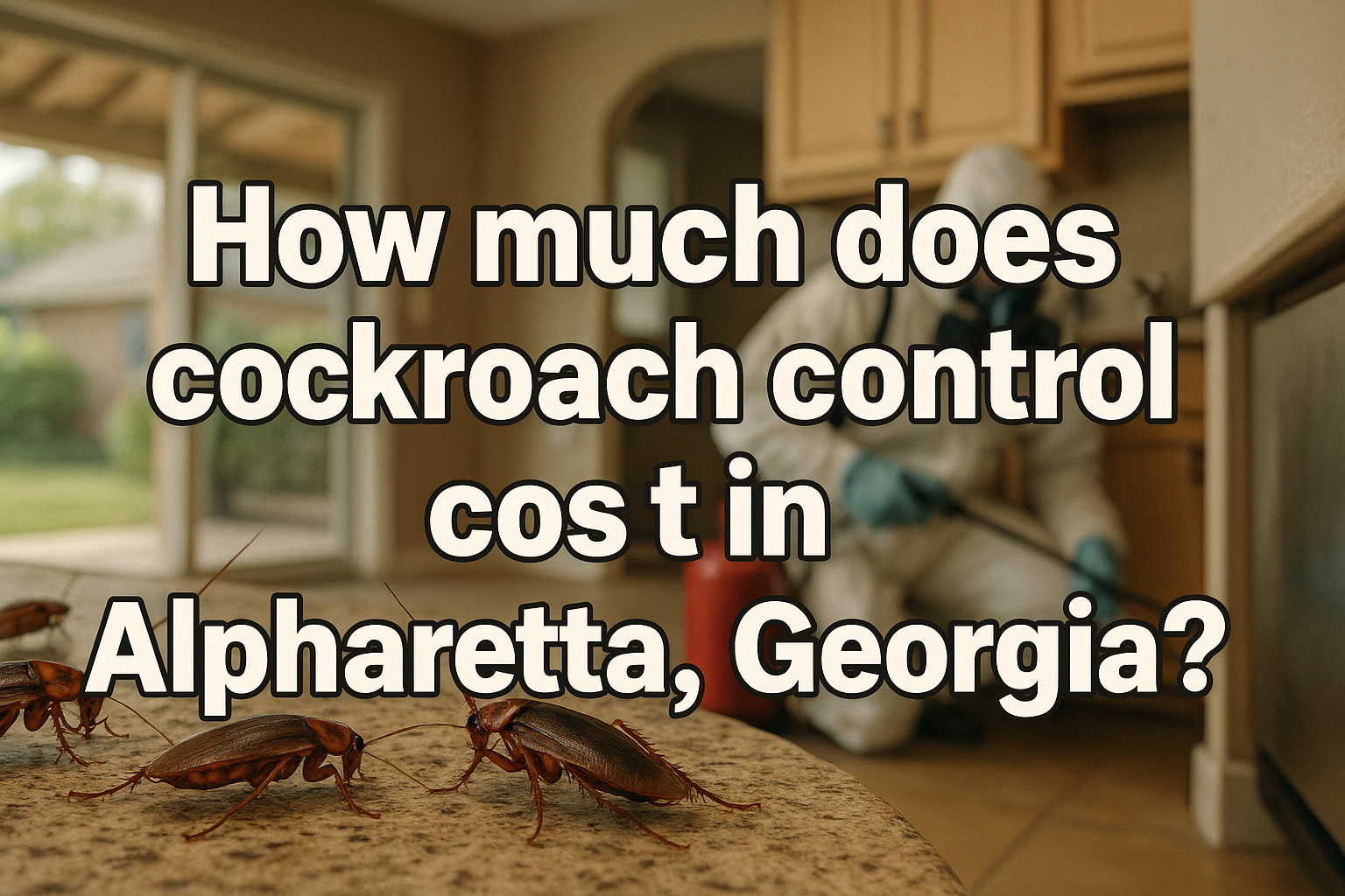 Professional cockroach control Alpharetta kitchen