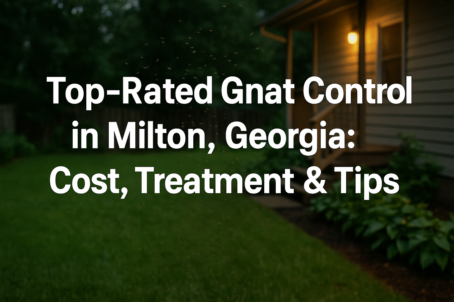 Pest technician performing gnat control Milton home