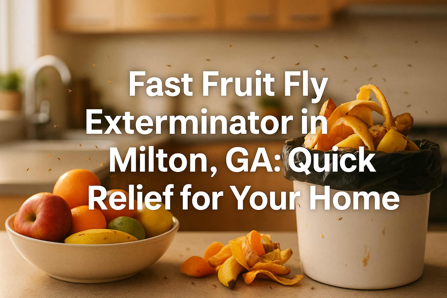 Technician Providing Fruit Fly Extermination in Milton Kitchen