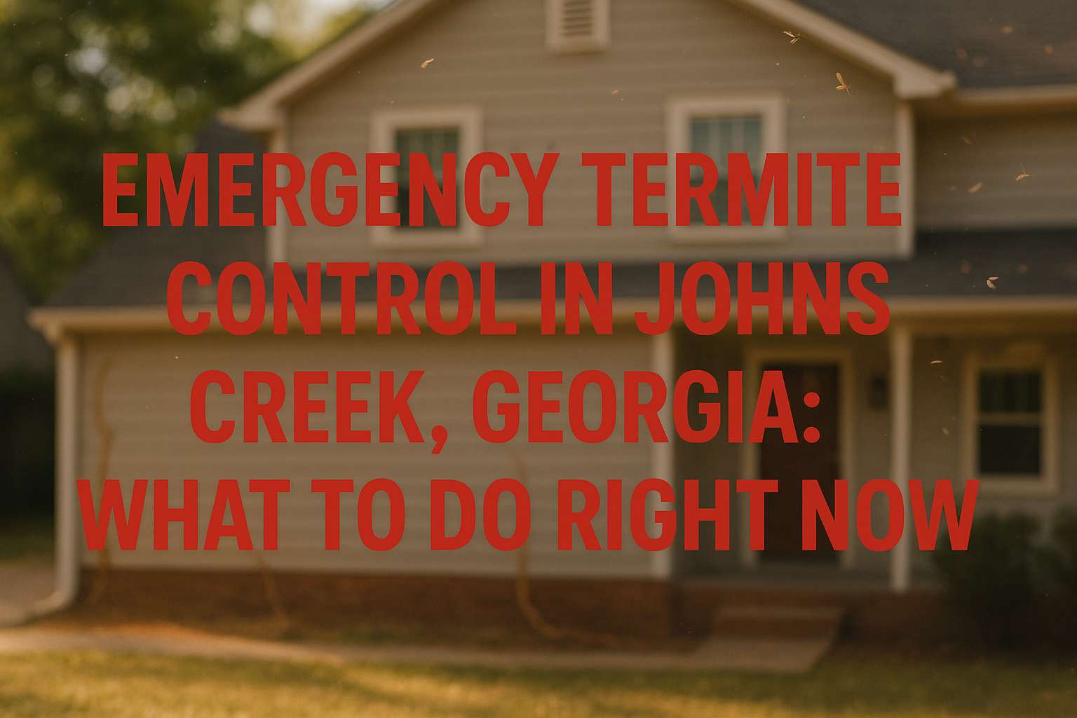 Emergency Termite Control in Johns Creek, Georgia: What to Do Right Now