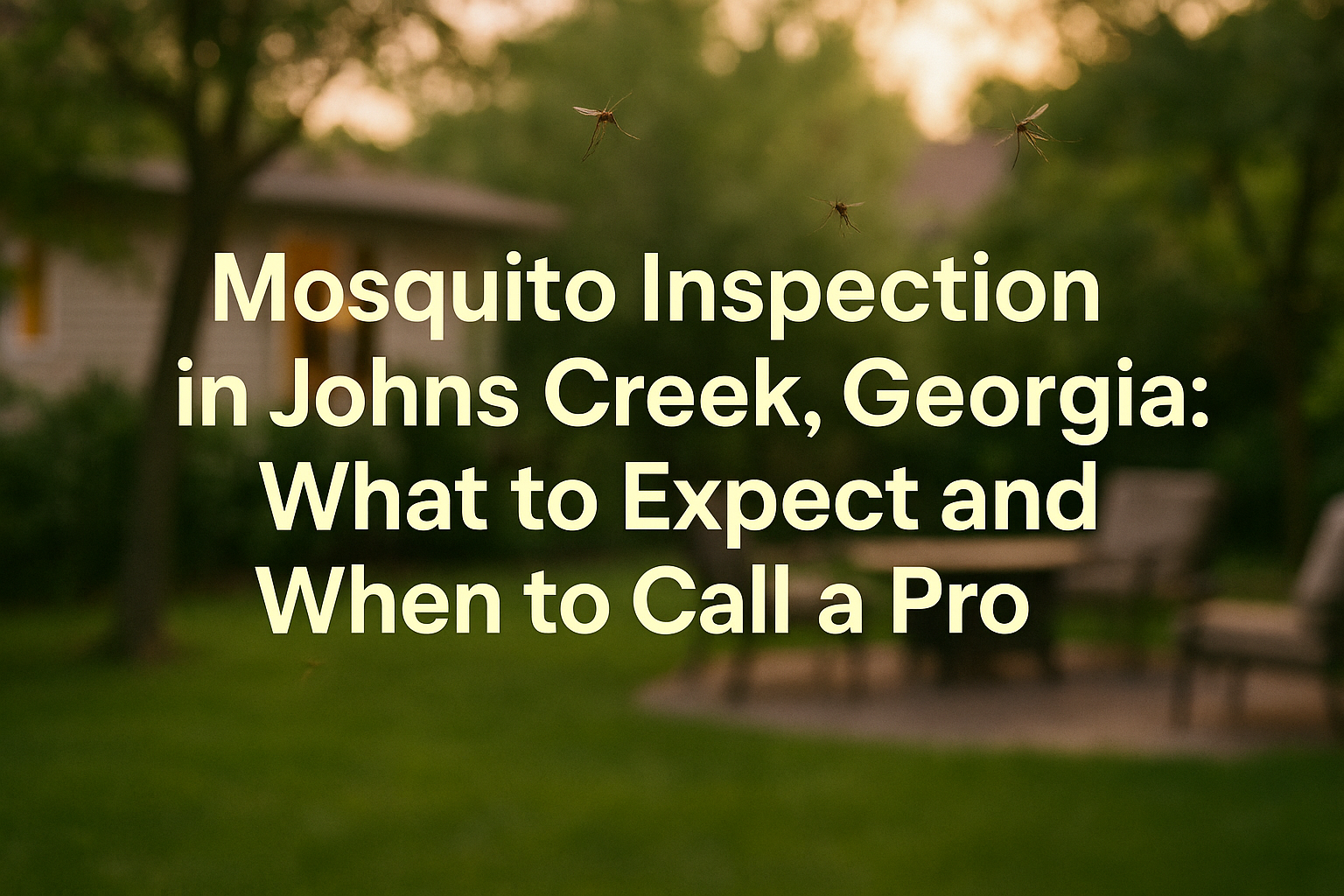 Mosquito Inspection Johns Creek | Cost, Timing & Expert Tips