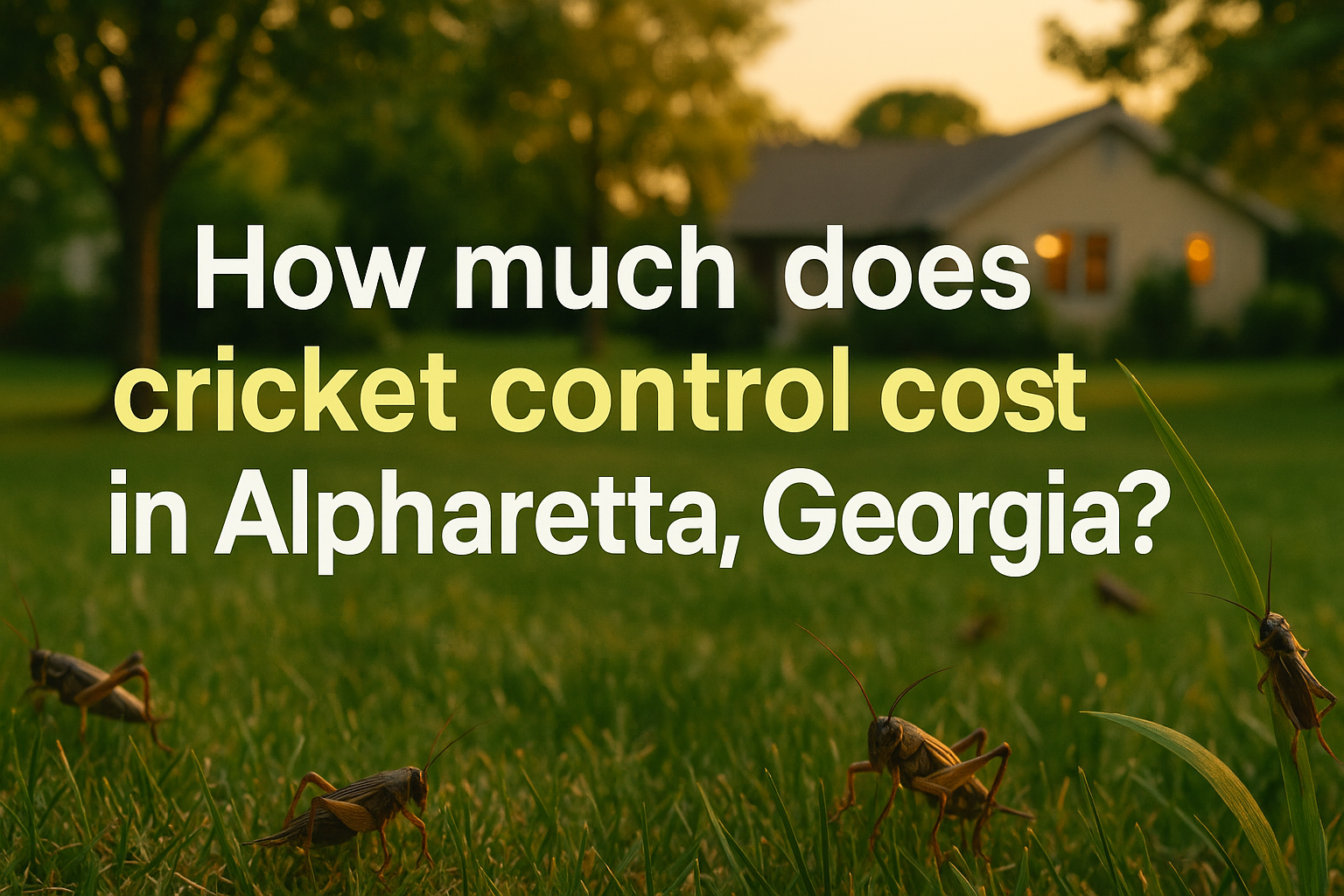 Technician performing cricket control Alpharetta home