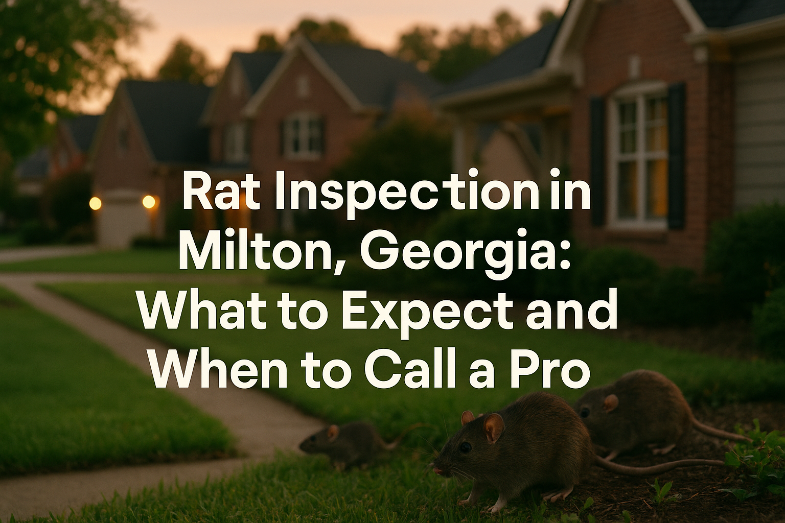 Rat Inspection in Milton, Georgia
