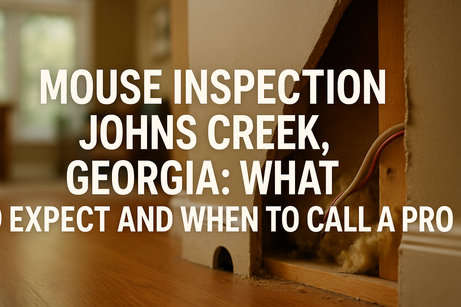 Mouse Inspection in Johns Creek, Georgia: What to Expect and When to Call a Pro