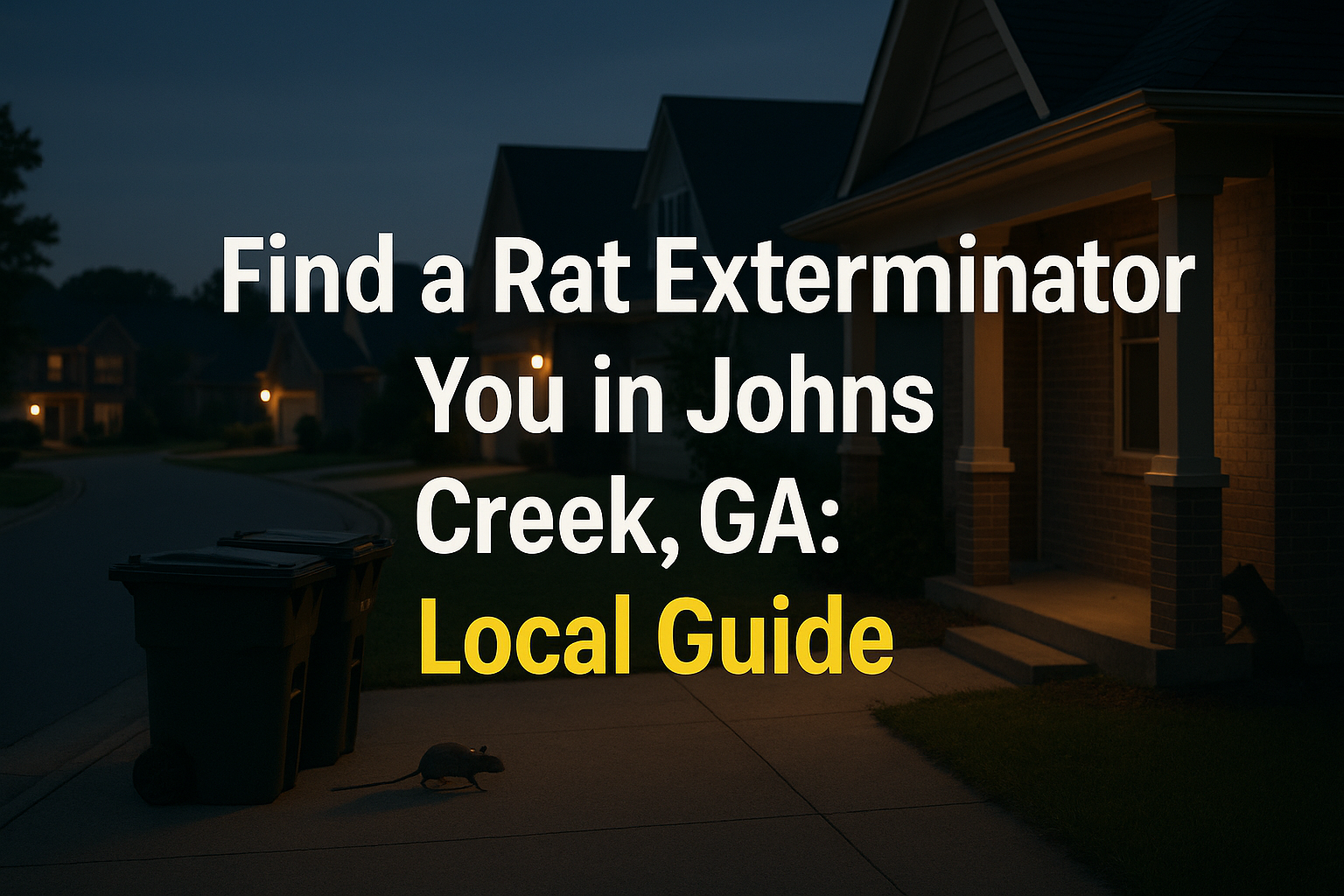 Find a Rat Exterminator Near You in Johns Creek, GA: Local Guide