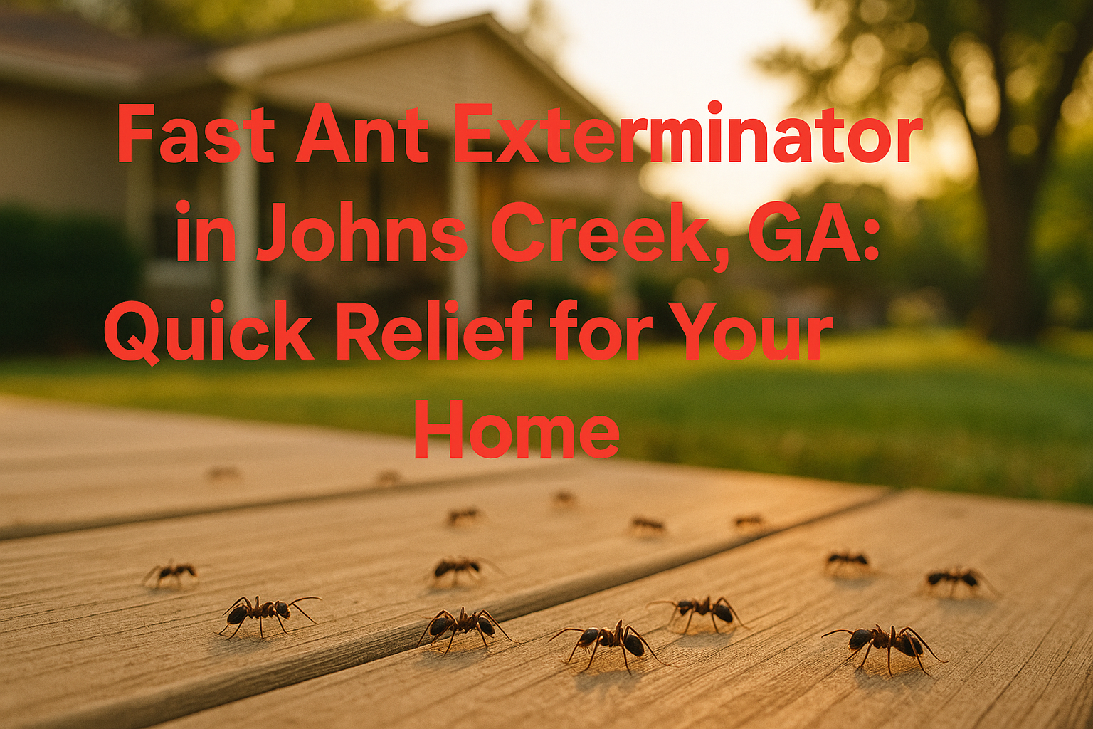 Technician performing Fast Ant Exterminator in Johns Creek kitchen