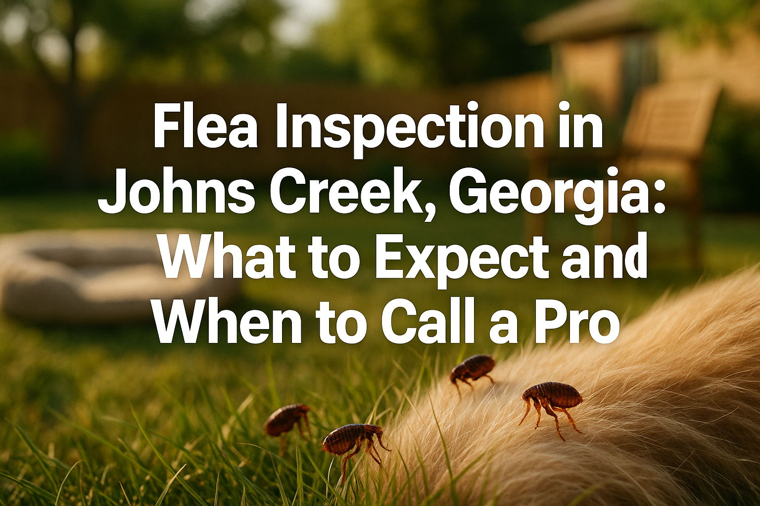 Home flea inspection Johns Creek Georgia with professional pest control expert treating carpeted living space