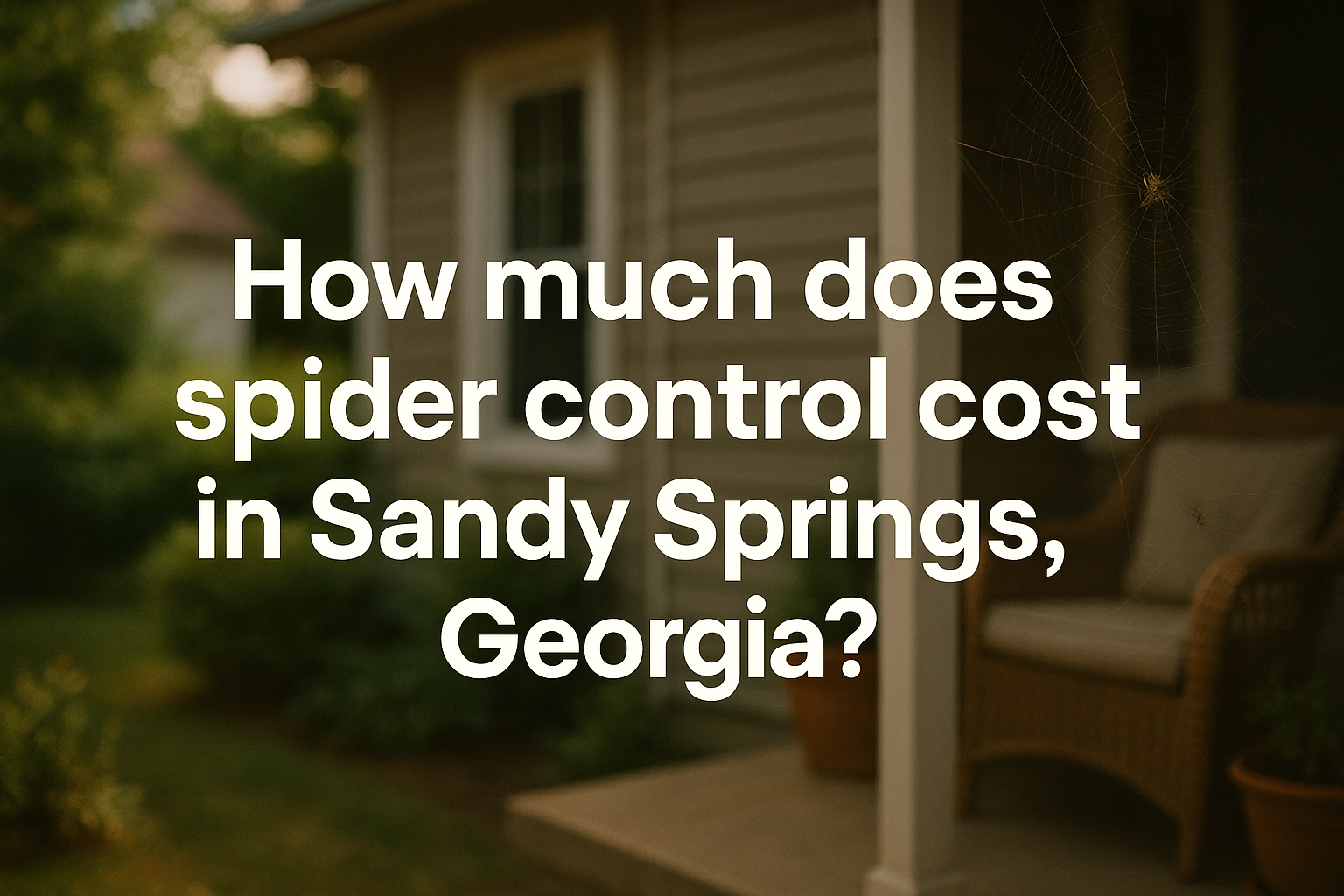 Before and after spider control Sandy Springs GA