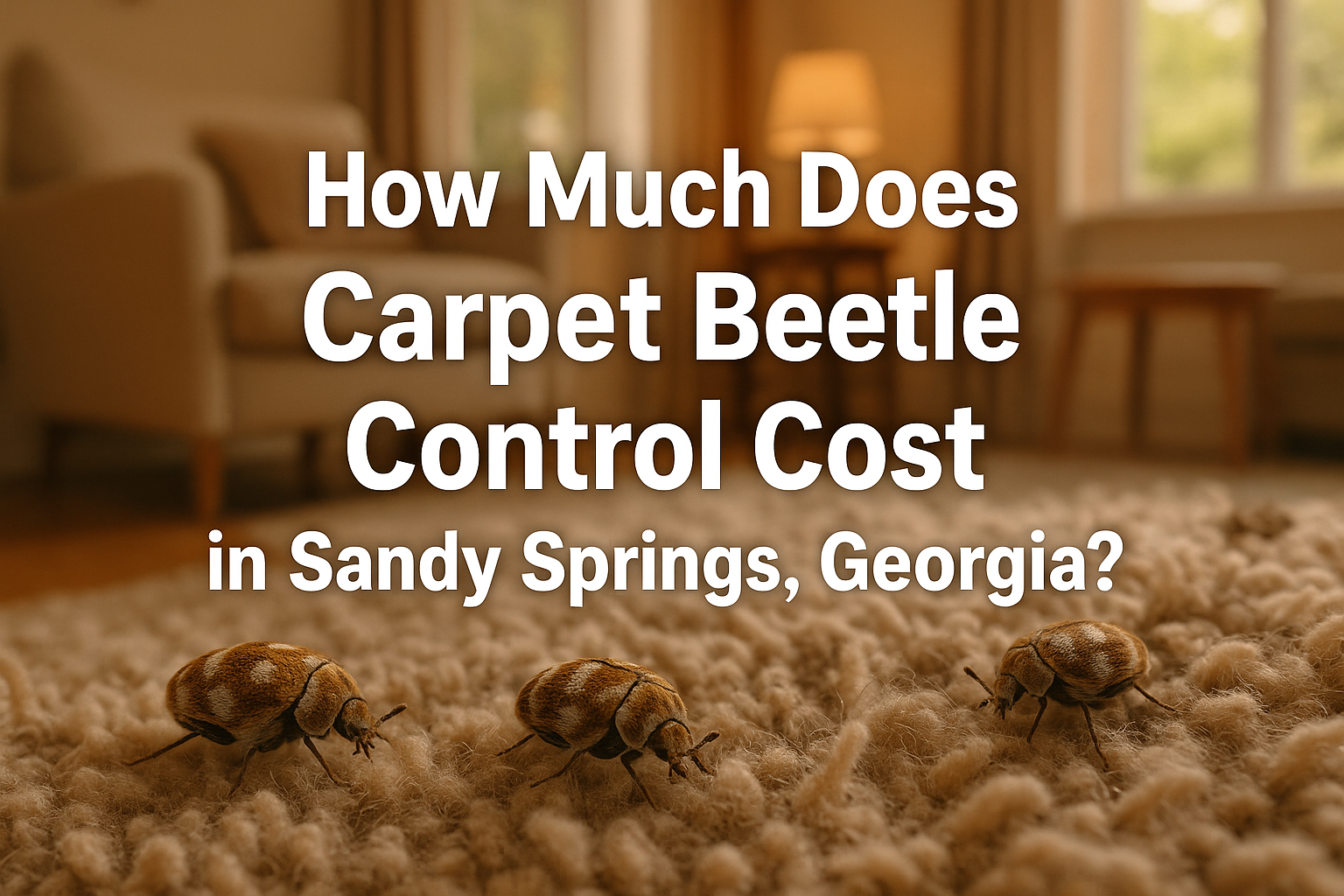 Technician performing carpet beetle control in Sandy Springs