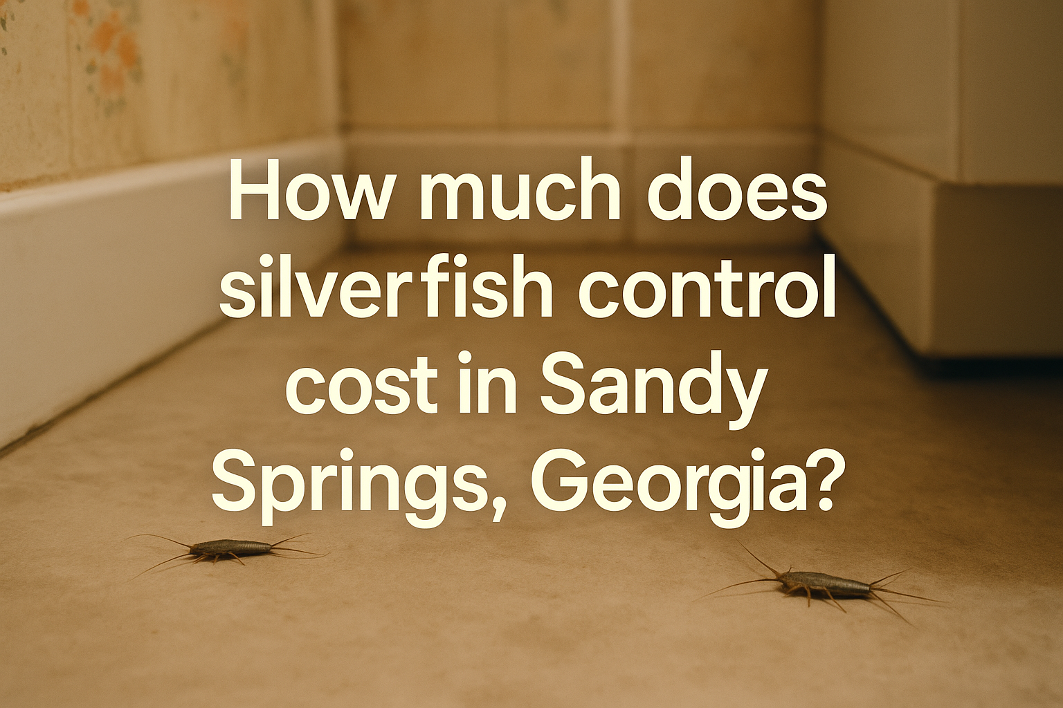 Silverfish hiding in bathroom corner of Sandy Springs home