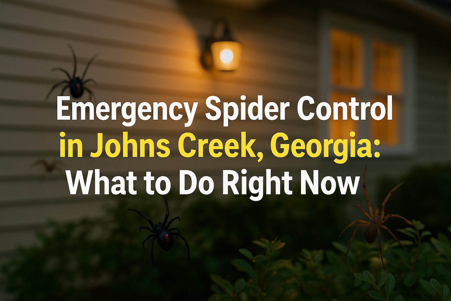 Emergency Spider Control in Johns Creek, Georgia