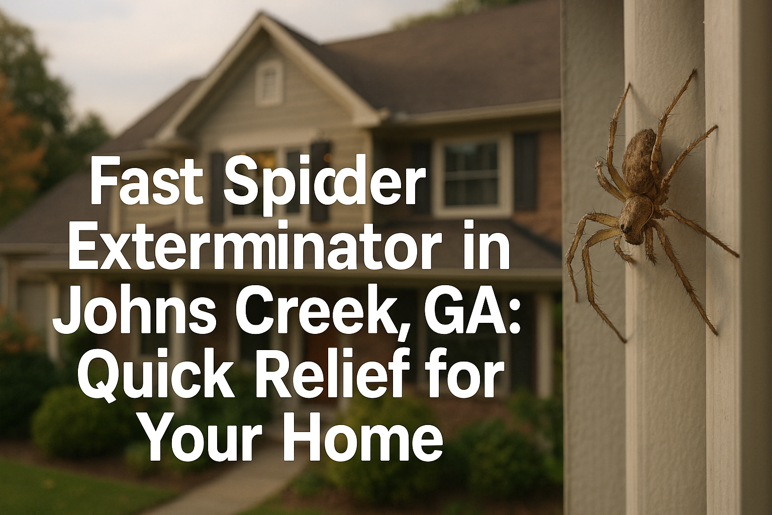 Fast Spider Exterminator in Johns Creek, GA