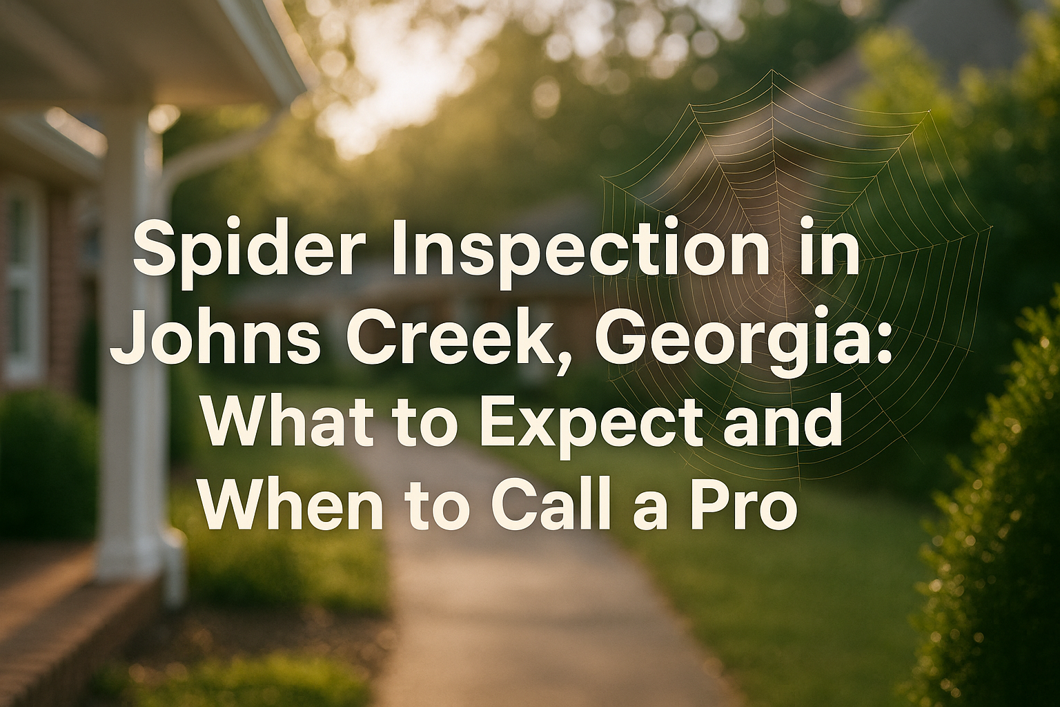 Spider inspection in Johns Creek home by Anthem Pest Control expert