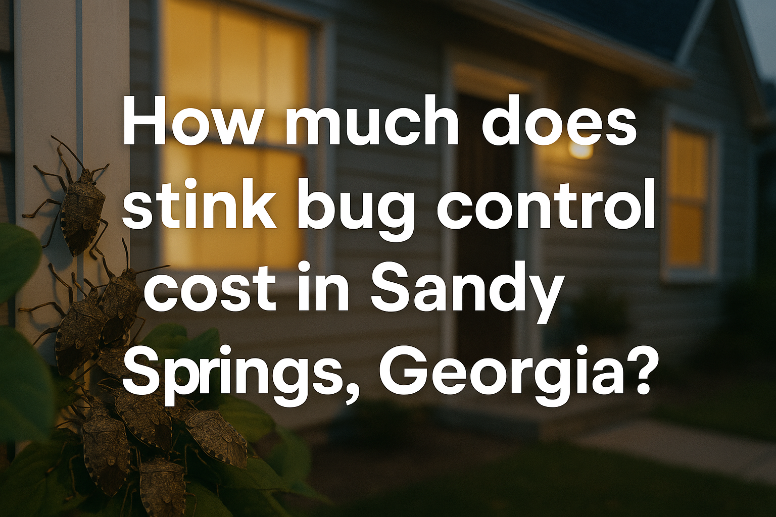 Stink bug control technician treating home in Sandy Springs – cost-effective pest solution