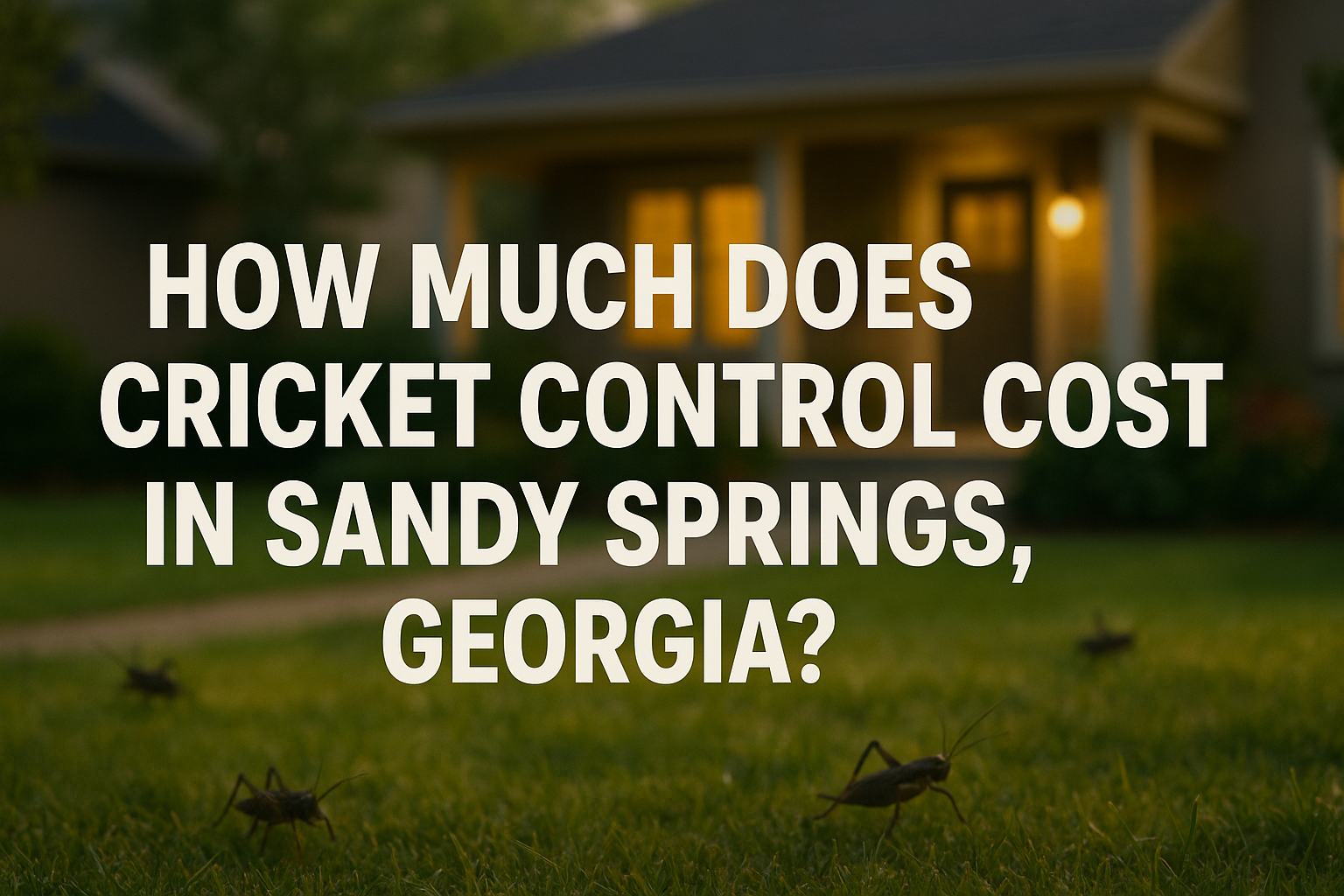 Cricket control technician inspecting a Sandy Springs home for infestation