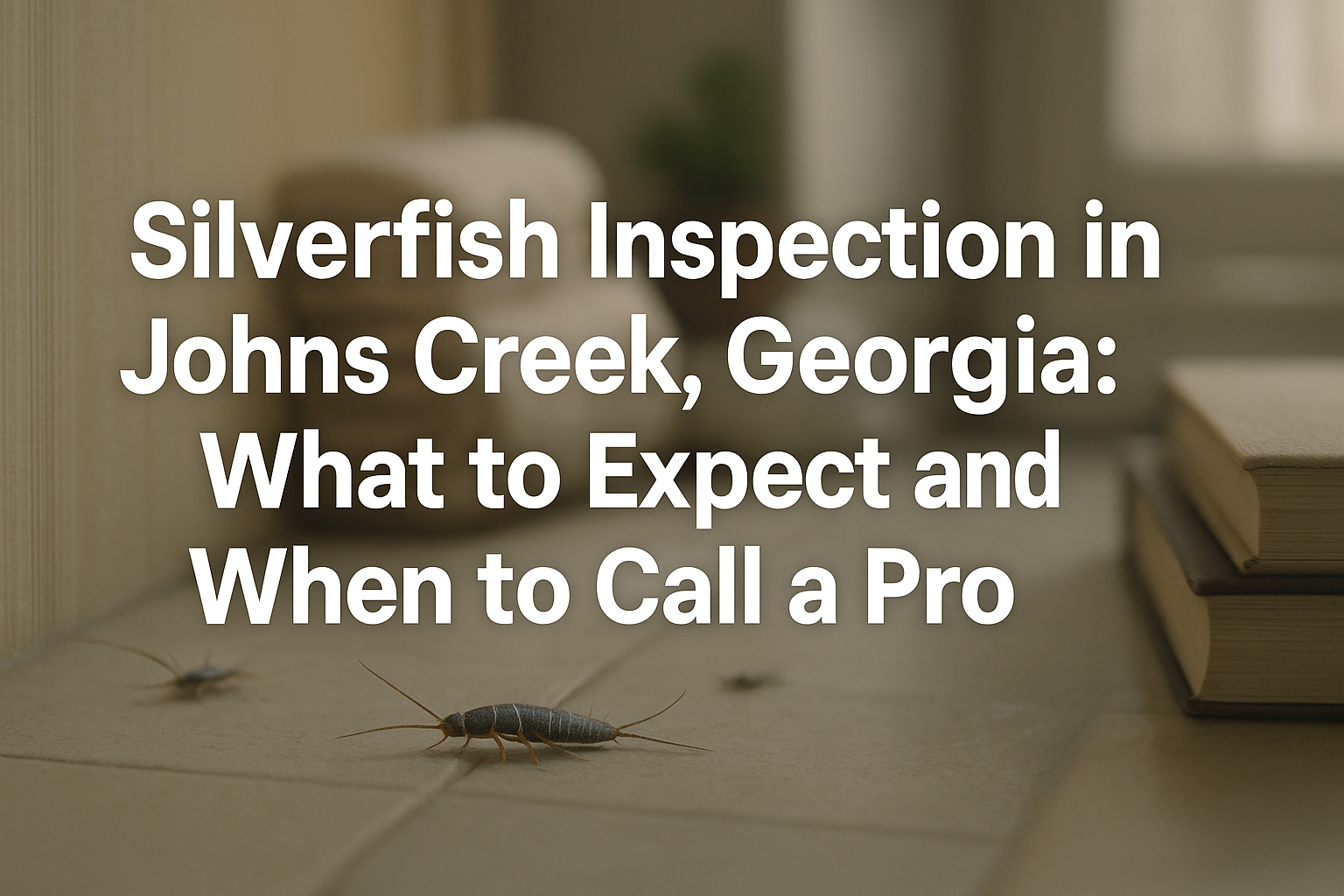 Professional silverfish inspection in Johns Creek GA home