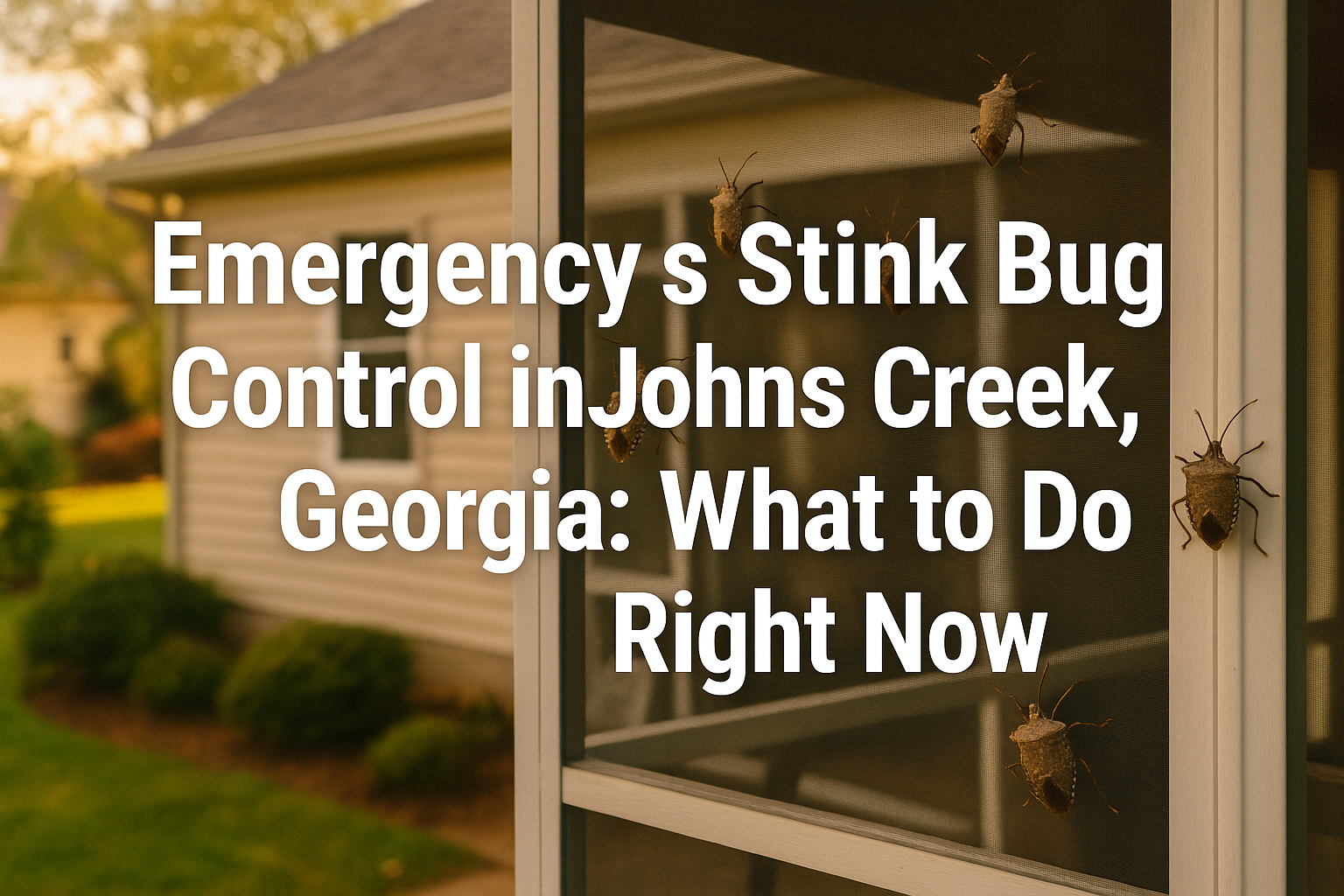 Emergency Stink Bug Control in Johns Creek, Georgia: What to Do Right Now