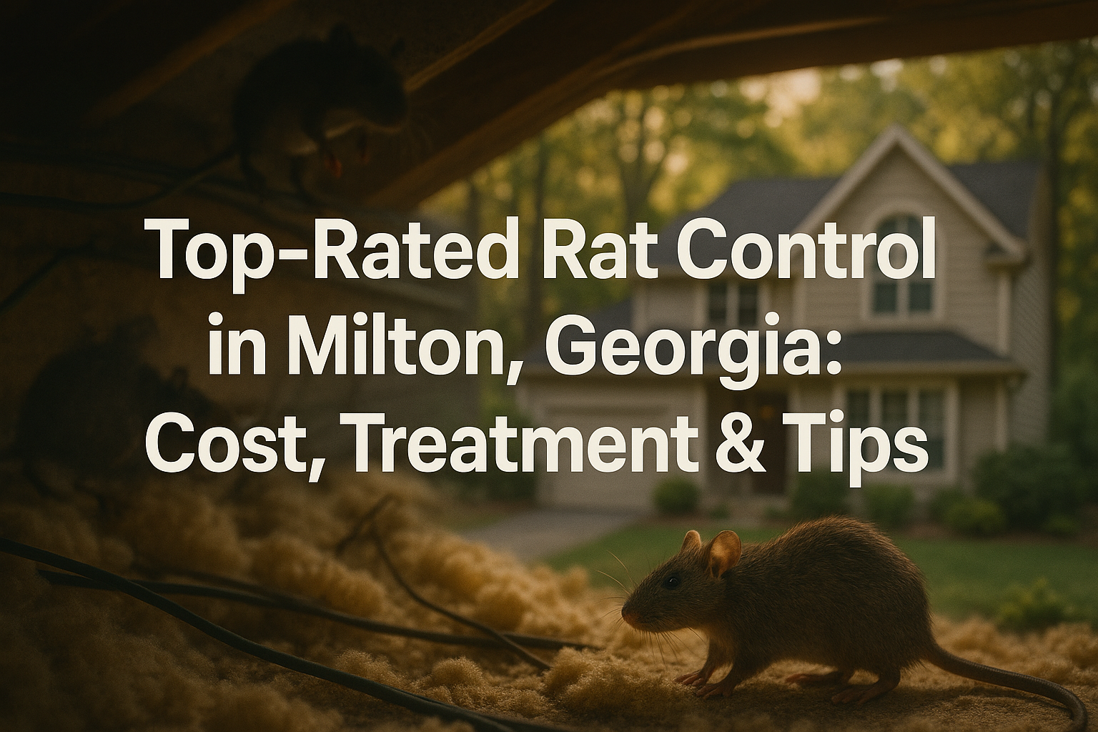 Professional rat control service in Milton GA home