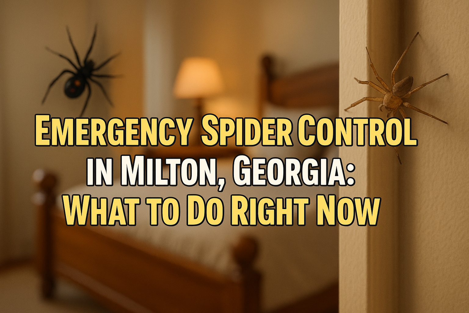 Emergency Spider Control in Milton, Georgia: What to Do Right Now