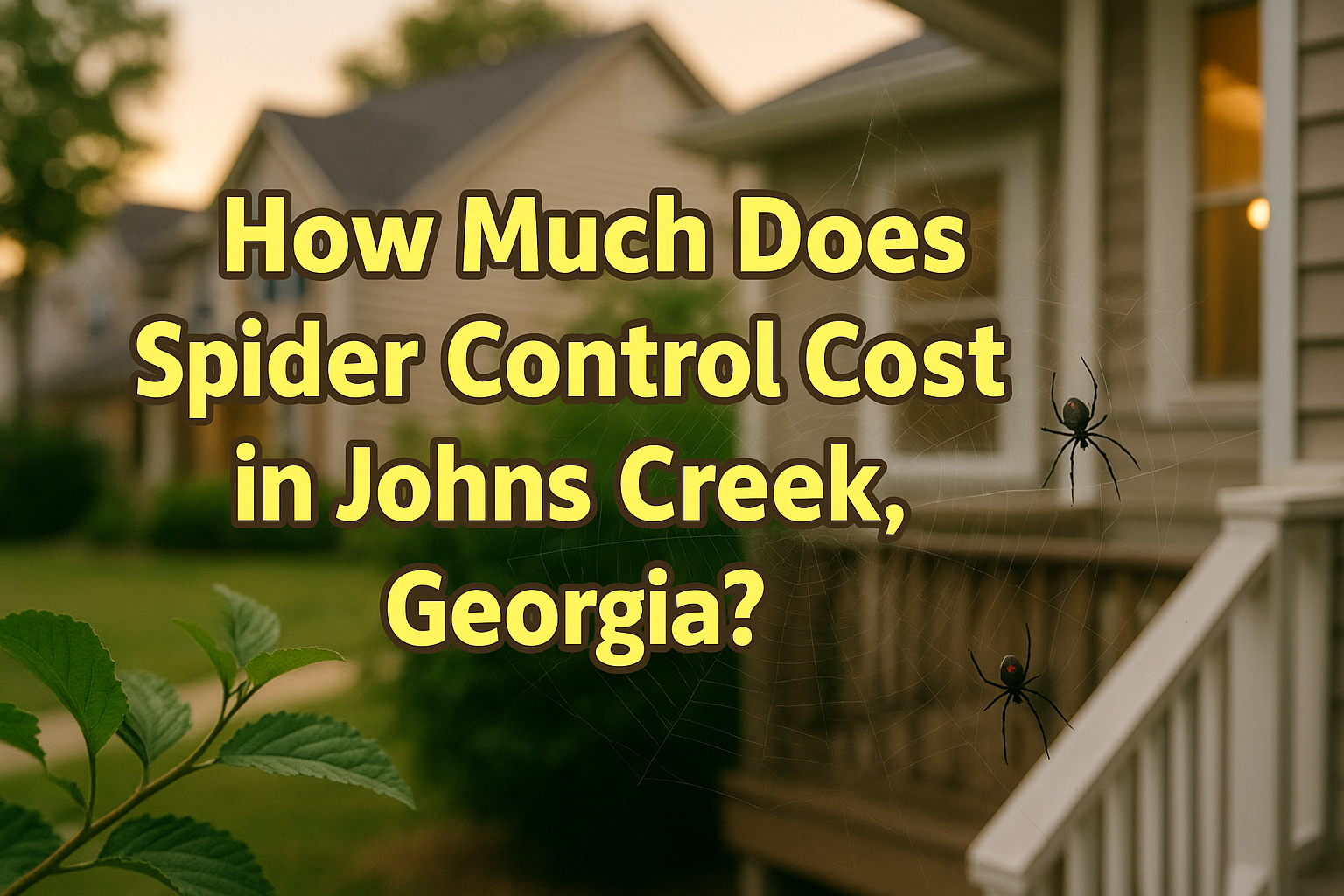 Spider Control Cost in Johns Creek, Georgia
