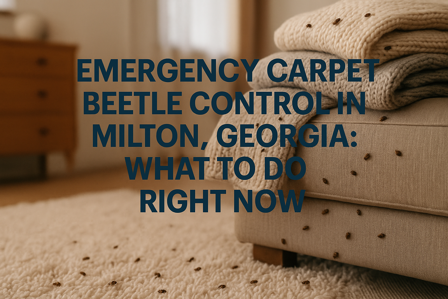 Emergency carpet beetle control in Milton home