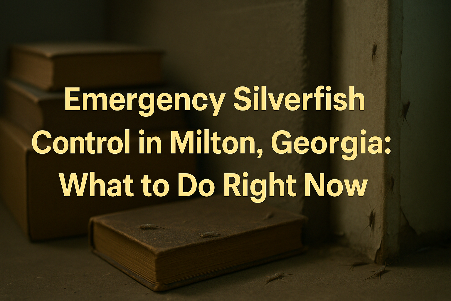 Emergency silverfish control Milton GA home