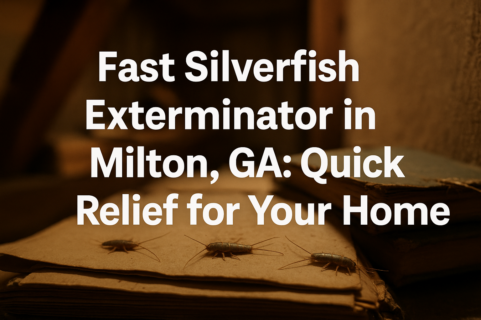 Technician providing fast silverfish extermination in Milton home