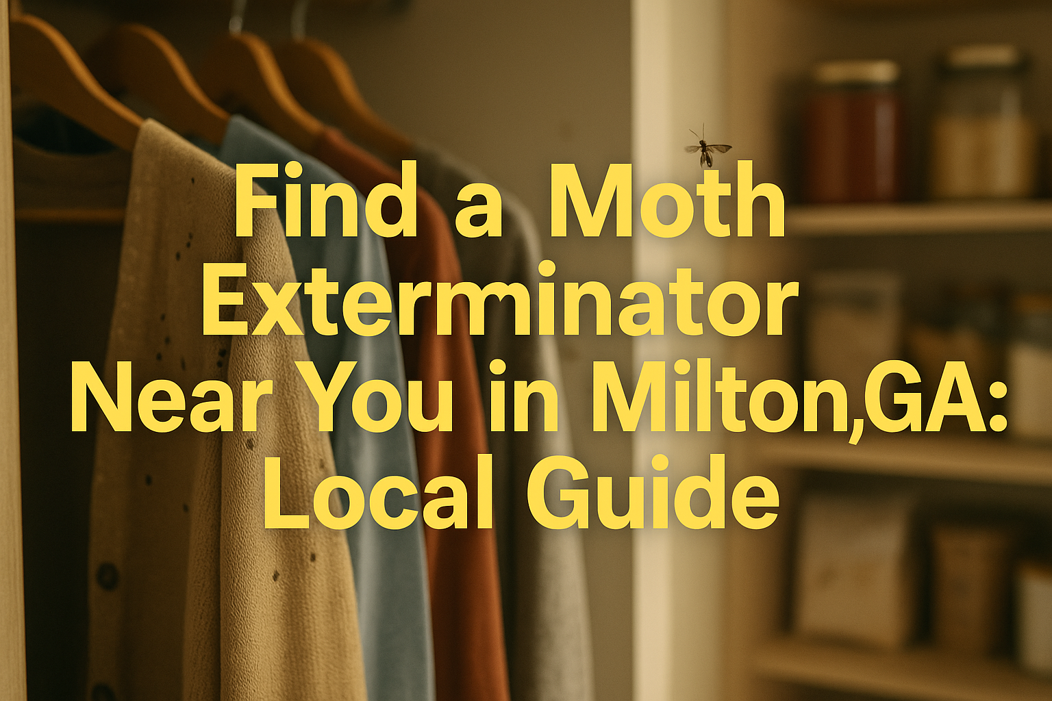 Moth exterminator treating pantry infestation in Milton home