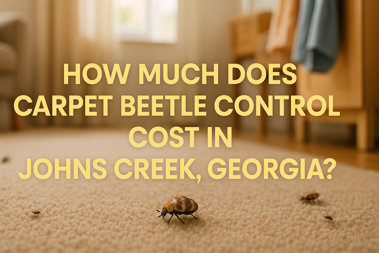 Carpet beetle treatment in Johns Creek GA home