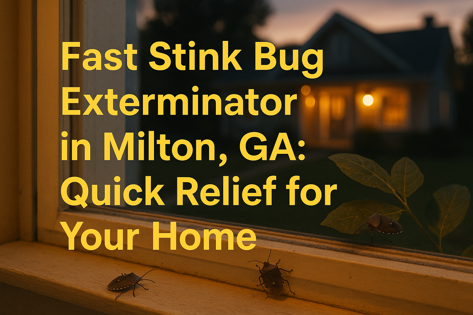 Fast Stink Bug Exterminator in Milton, GA