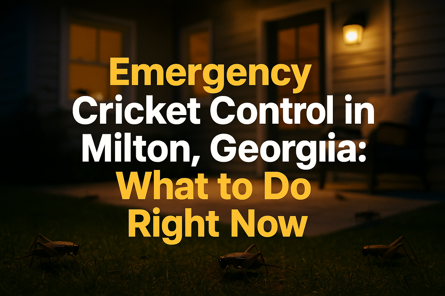 Technician providing emergency cricket control Milton GA basement