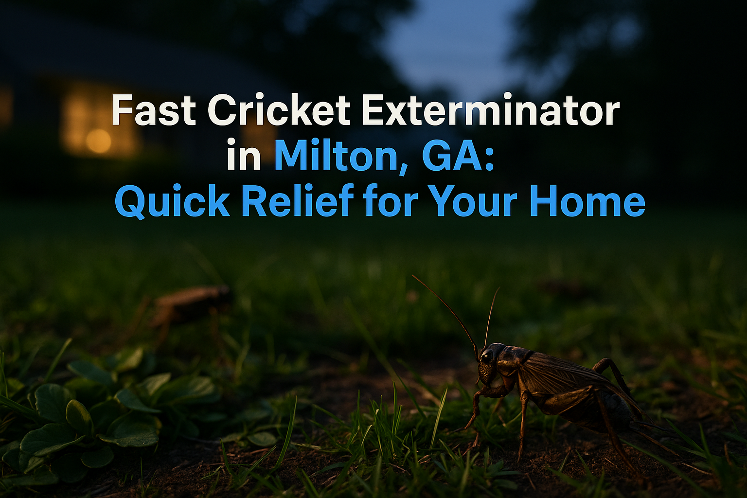 Fast cricket exterminator Milton providing same-day pest service