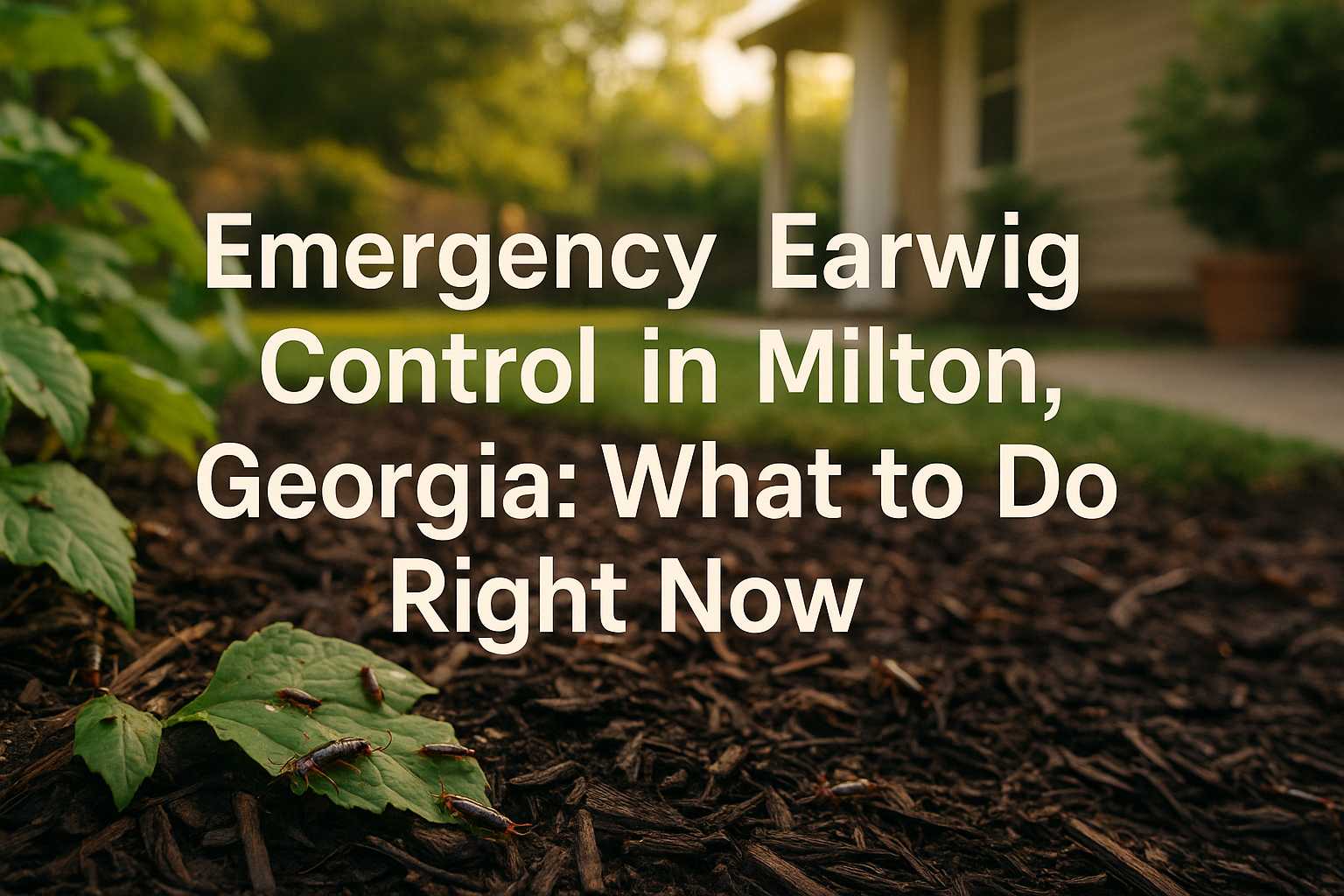 Emergency Earwig Control in Milton, Georgia