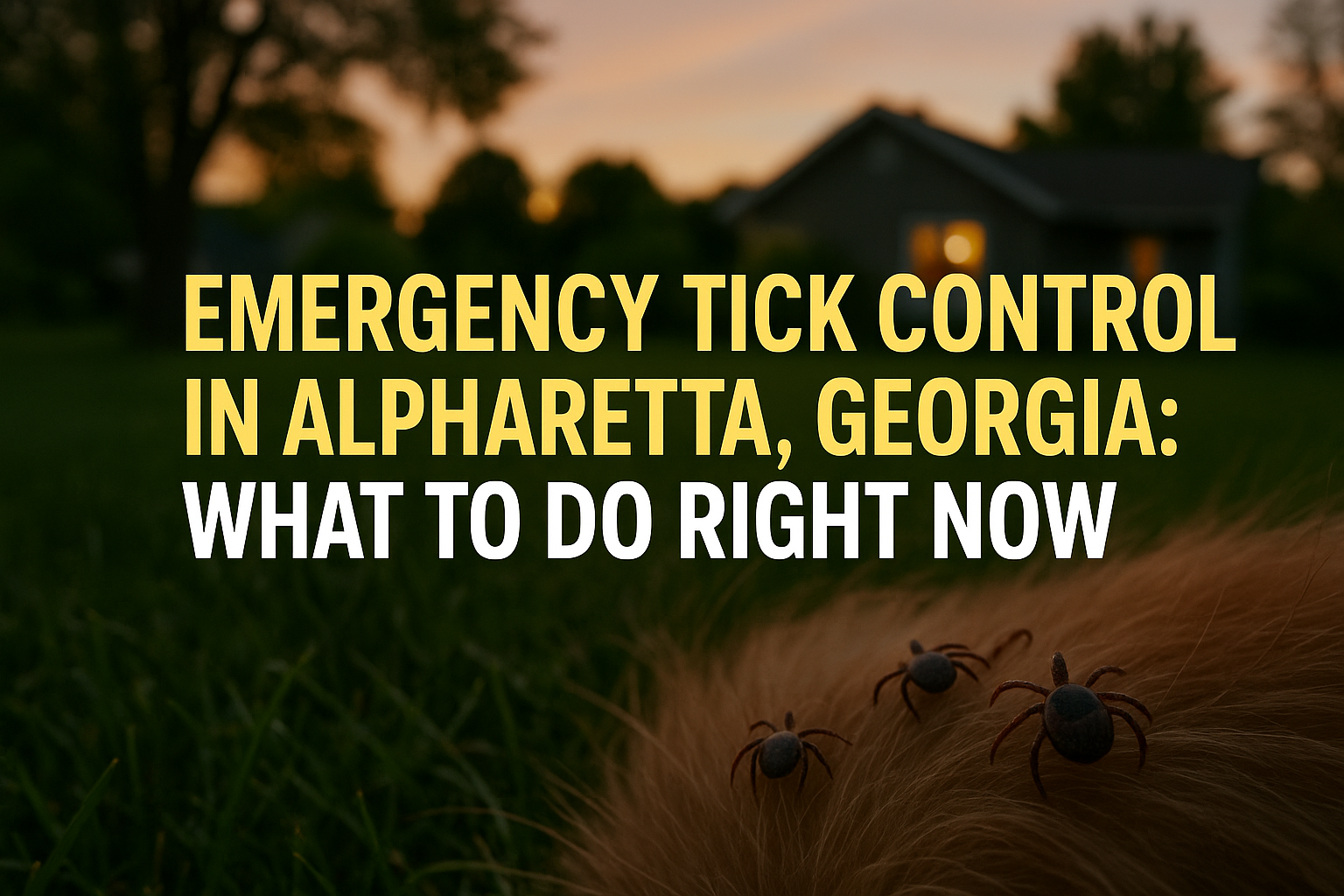 Emergency Tick Control in Alpharetta, Georgia
