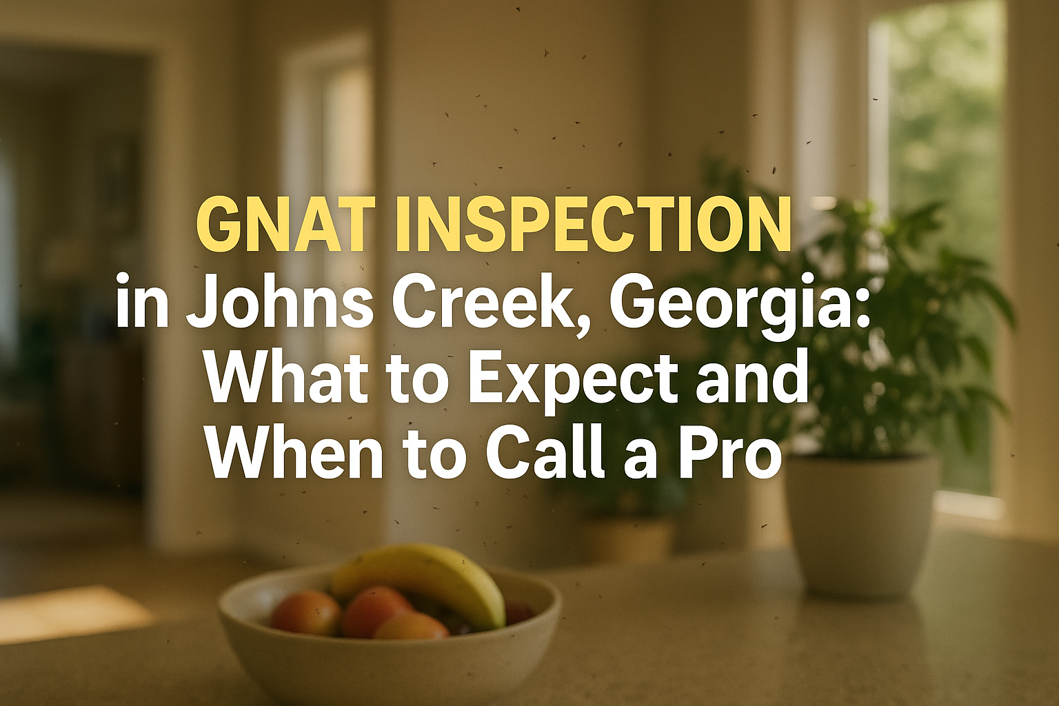 Professional gnat inspection in a Johns Creek, GA home near houseplants