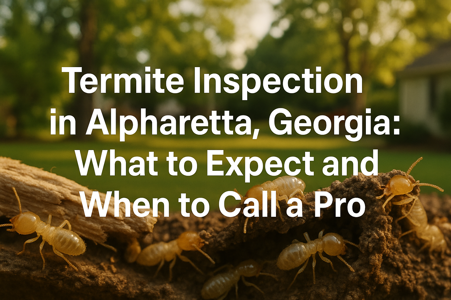 Termite inspection in Alpharetta home by local expert