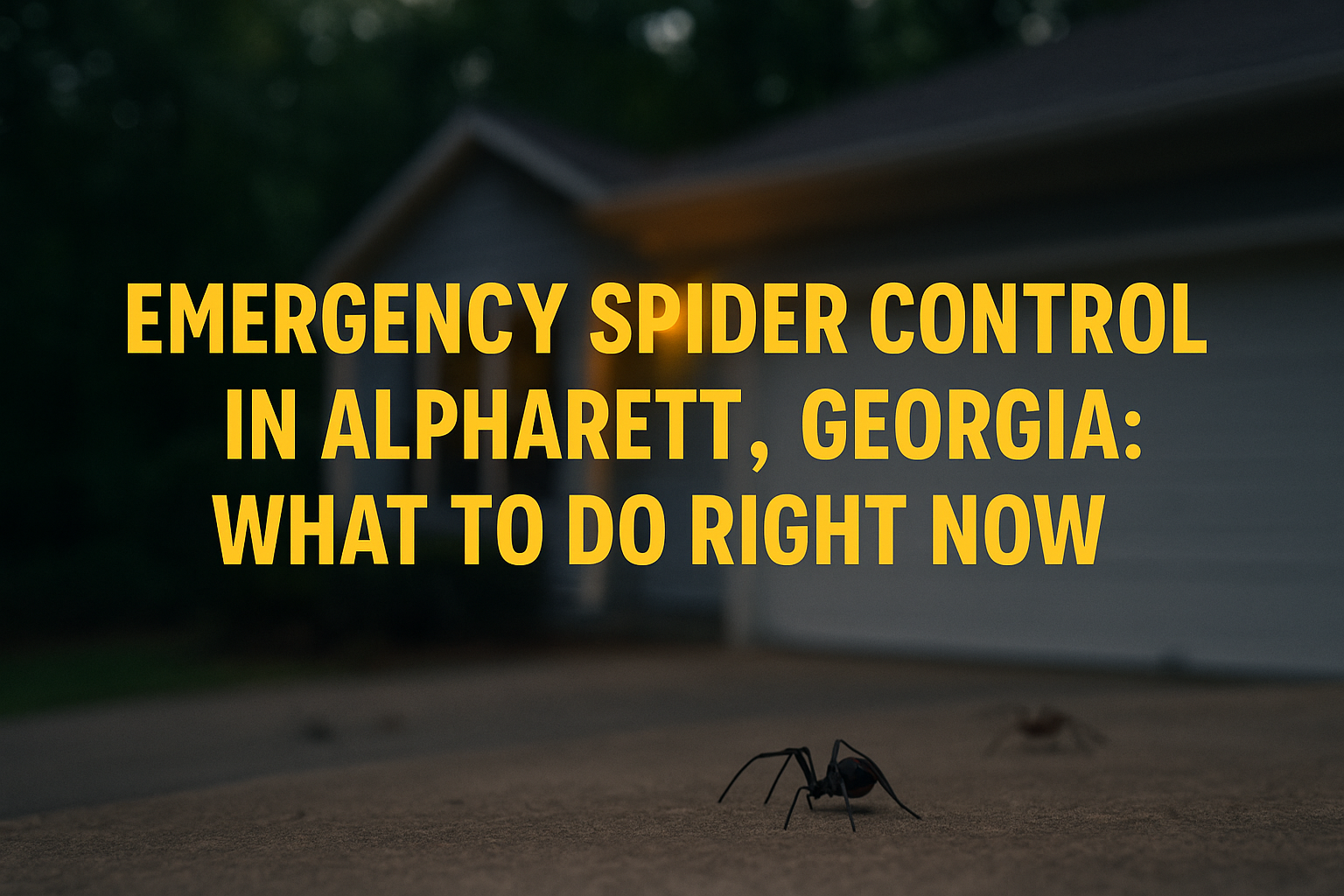 Emergency Spider Control in Alpharetta, Georgia