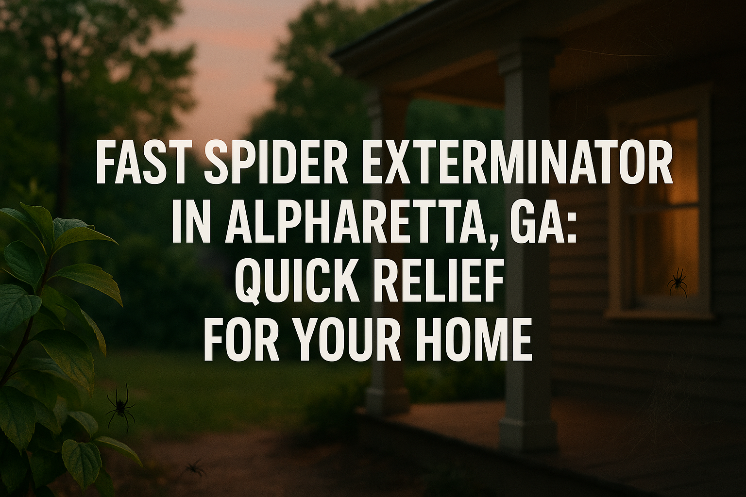 Fast Spider Exterminator in Alpharetta, GA