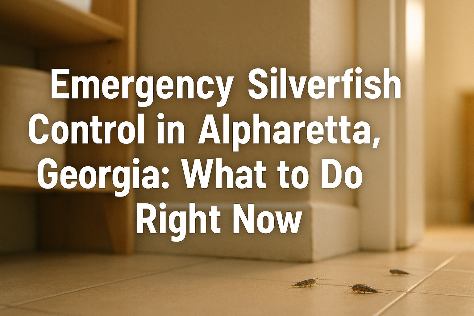 Emergency Silverfish Control in Alpharetta, Georgia: What to Do Right Now