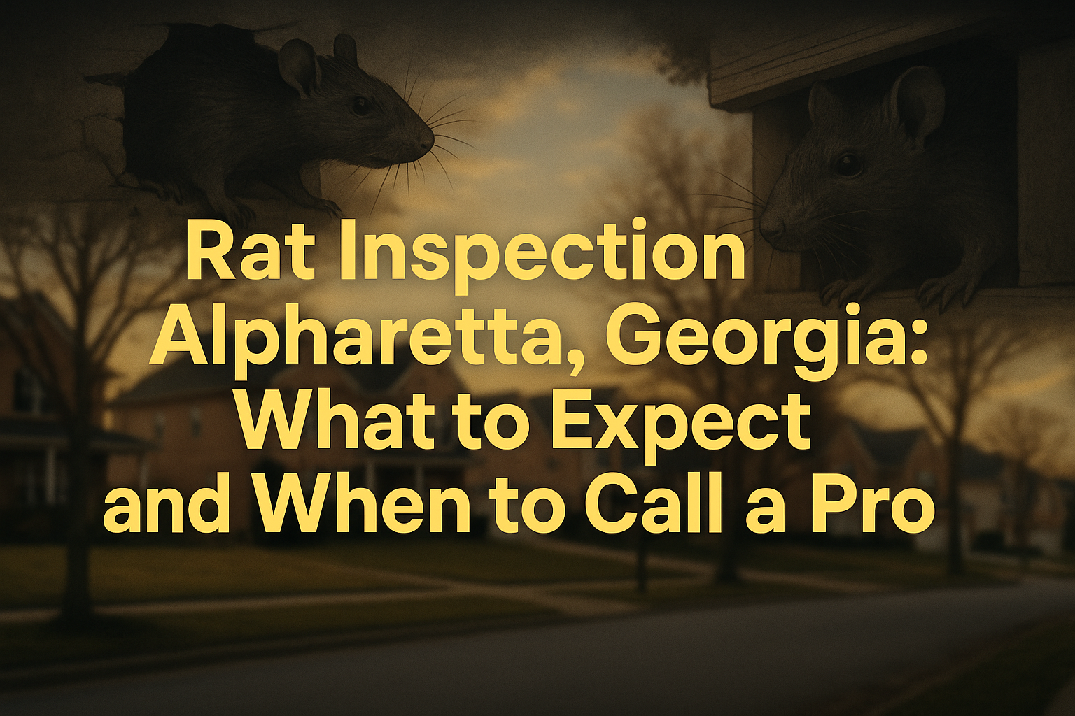Rat Inspection in Alpharetta, Georgia: What to Expect and When to Call a Pro