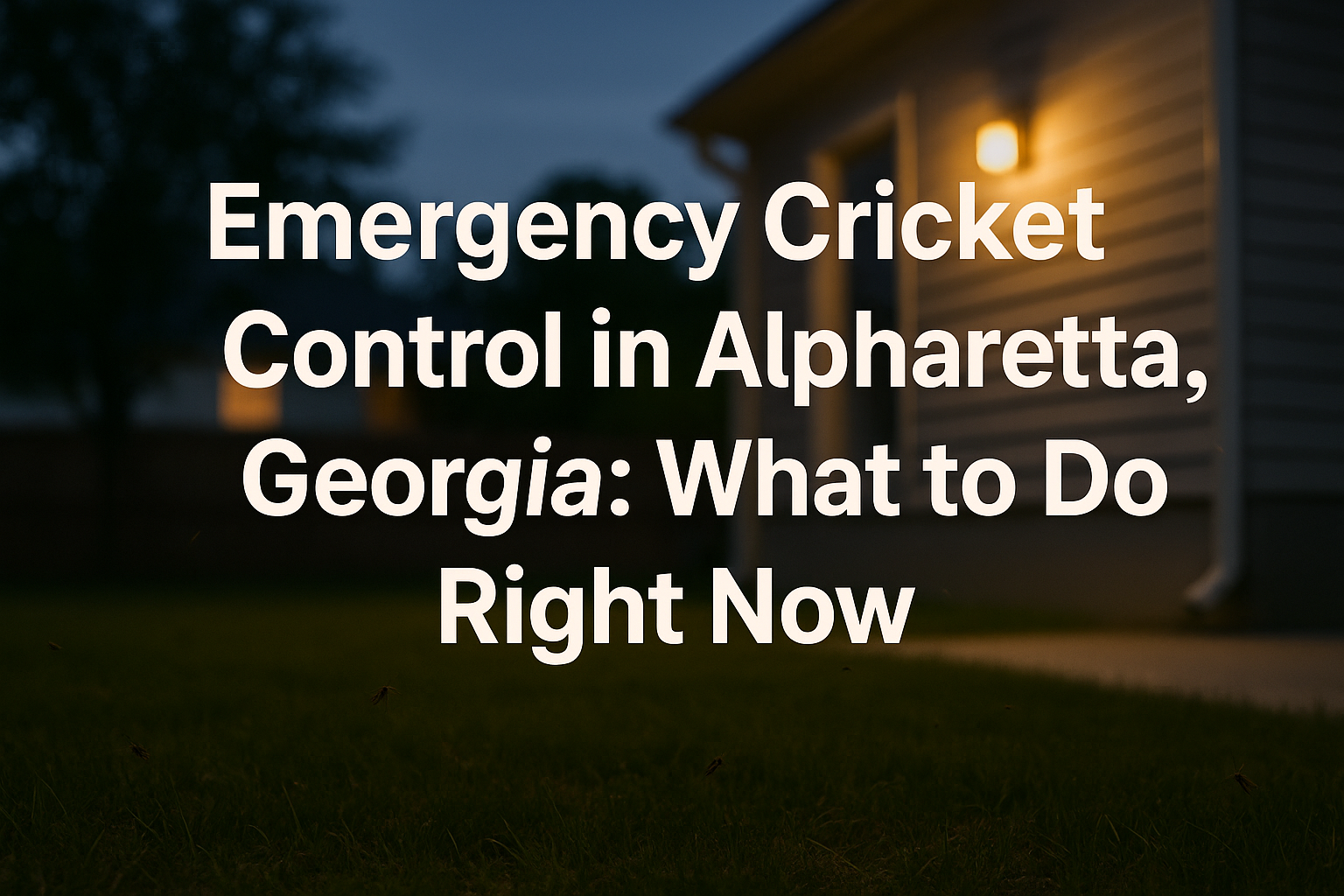 Emergency Cricket Control in Alpharetta, Georgia