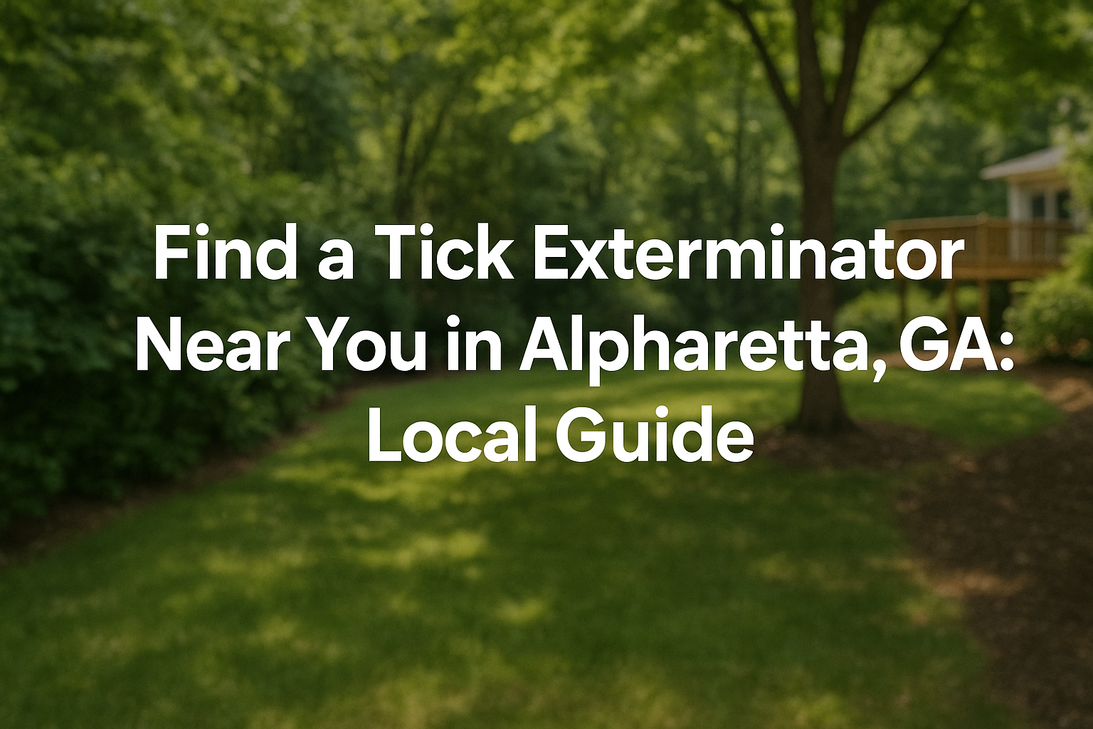 Tick Exterminator Near You in Alpharetta, GA